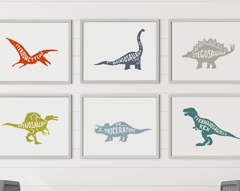 Decorazioni per camere per ragazzi stampabili, Decorazioni per camere per ragazzi, Decorazioni per dinosauri, Arte da parete per dinosauri, Decorazioni per bambini per bambini, Decorazioni per bambini, Arte per bambini