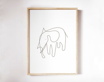 Decoración de elefante, arte del elefante, impresión del elefante, arte de la pared del elefante, niño elefante decoración niña, pared del elefante decoración del elefante arte del elefante