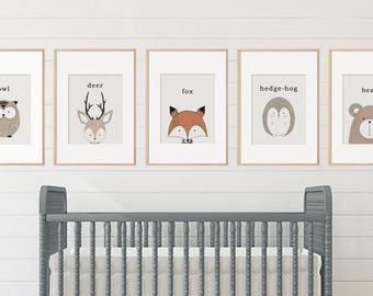 Druckbare, Wald Kinderzimmer Dekor, Wald Kinderzimmer Dekor junge, Wald Kindergarten Kunst, Wald Kindergarten Drucke, Wald Tier Drucke