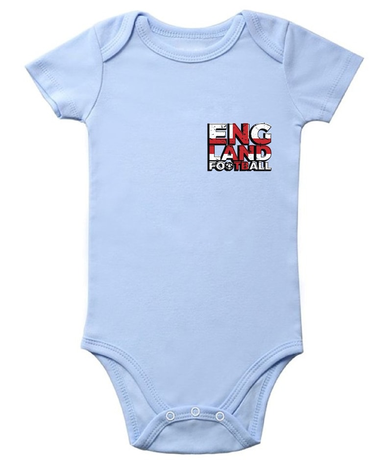 England Football Short Sleeve Baby Bodysuit English Football Jersey One Piece England Soccer Baby Bodysuit Short Sleeve Baby England Gifts