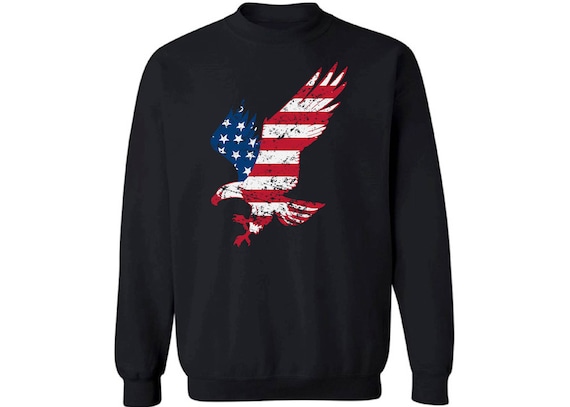 Vizor Autism Flag Off Shoulder Sweatshirt Autism Awareness USA Flag Sweater