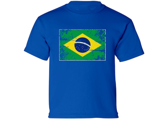 Baby Girls Kids Brazil Flag Soft Short Sleeve Tee Tops Size 2-6