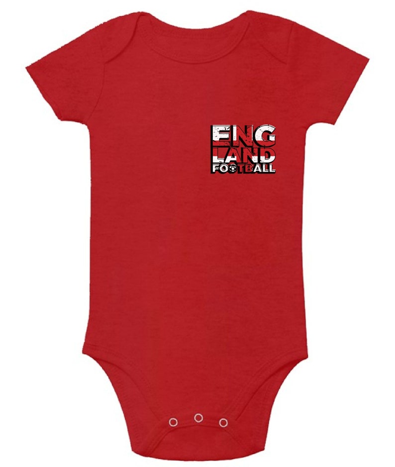 England Football Short Sleeve Baby Bodysuit English Football Jersey One Piece England Soccer Baby Bodysuit Short Sleeve Baby England Gifts