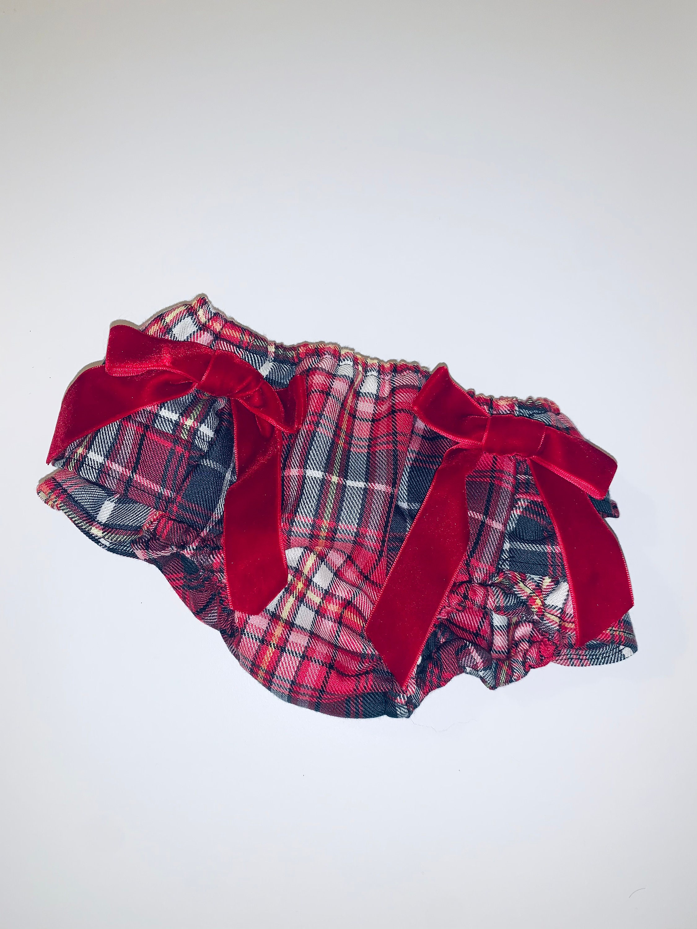 Red Tartan Baby Frilly Knickers Jam Pants Bloomers with Bows Etsy
