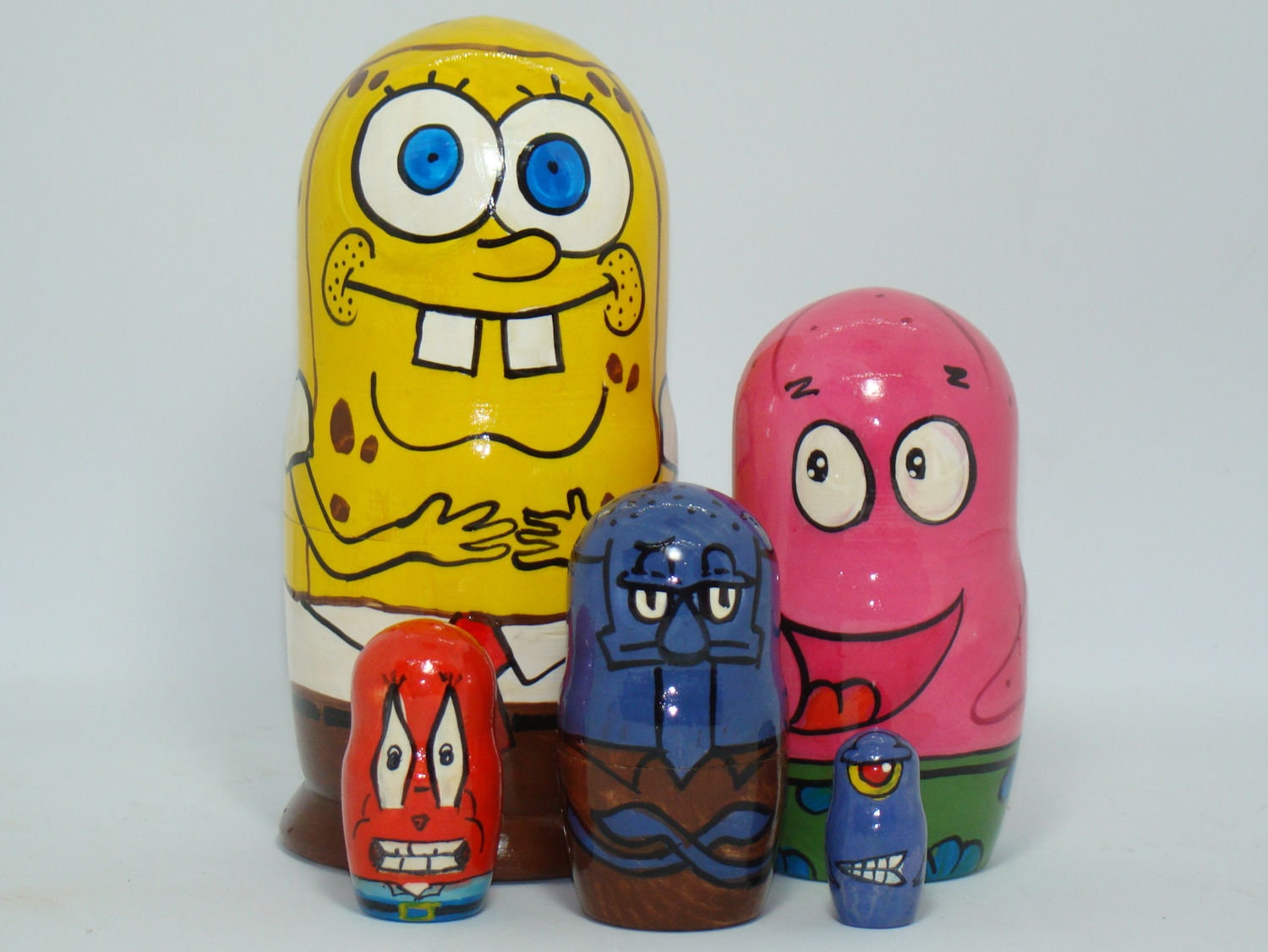 SpongeBob SquarePants nesting doll 5.9 Nickelodeon Etsy