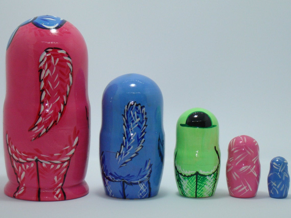 Nesting Doll Cute Monsters Funny Monsters Nesting Dolls Etsy