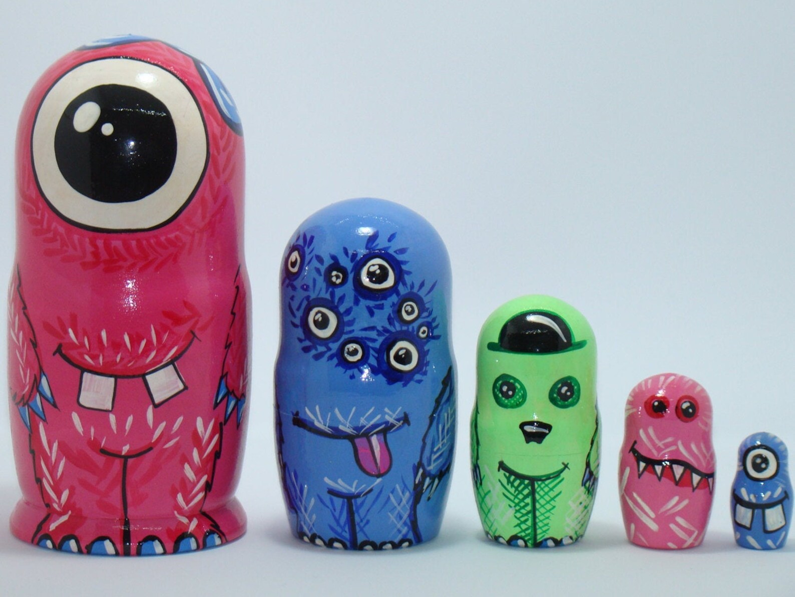 Nesting Doll Cute Monsters Funny Monsters Nesting Dolls Etsy