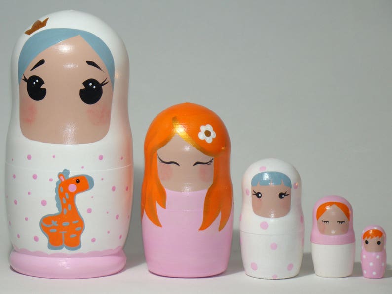 Nesting Dolls for Kids Little Princess 5 Pcs Set Hand Etsy
