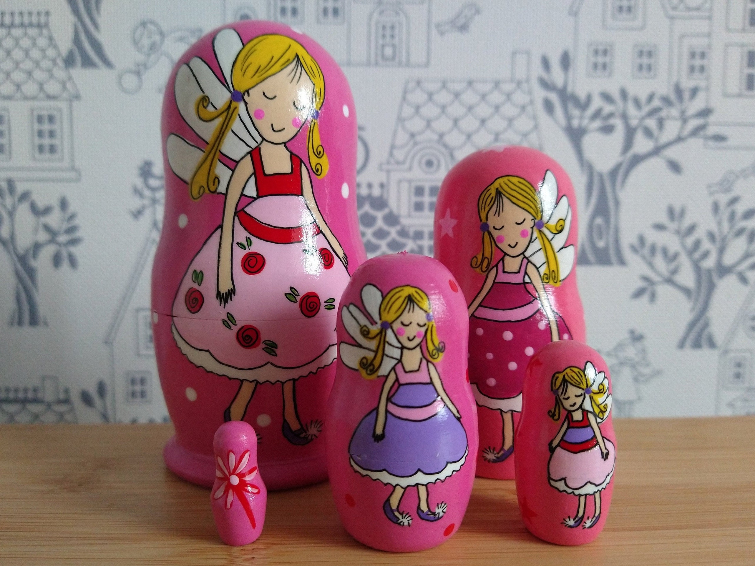 Nesting doll for kids Little Princess Fairy Kids gift Wood Etsy