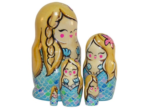mermaid nesting dolls