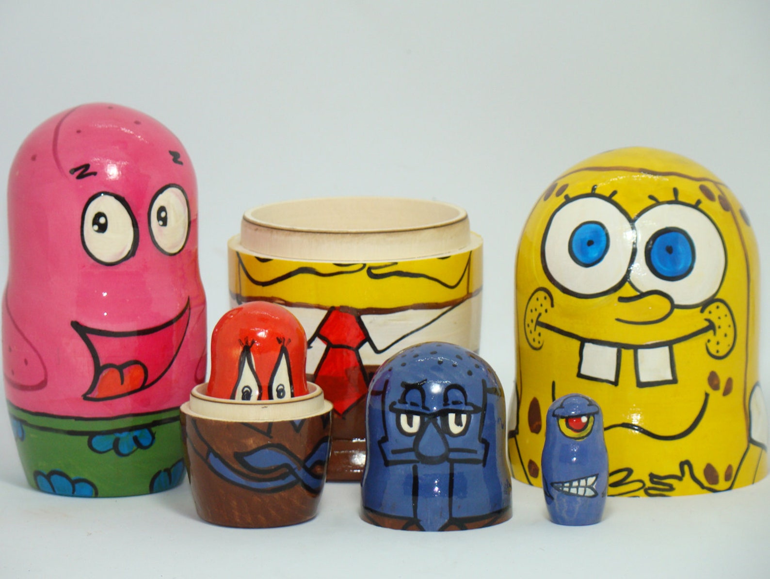 SpongeBob SquarePants nesting doll 5.9 Nickelodeon Etsy