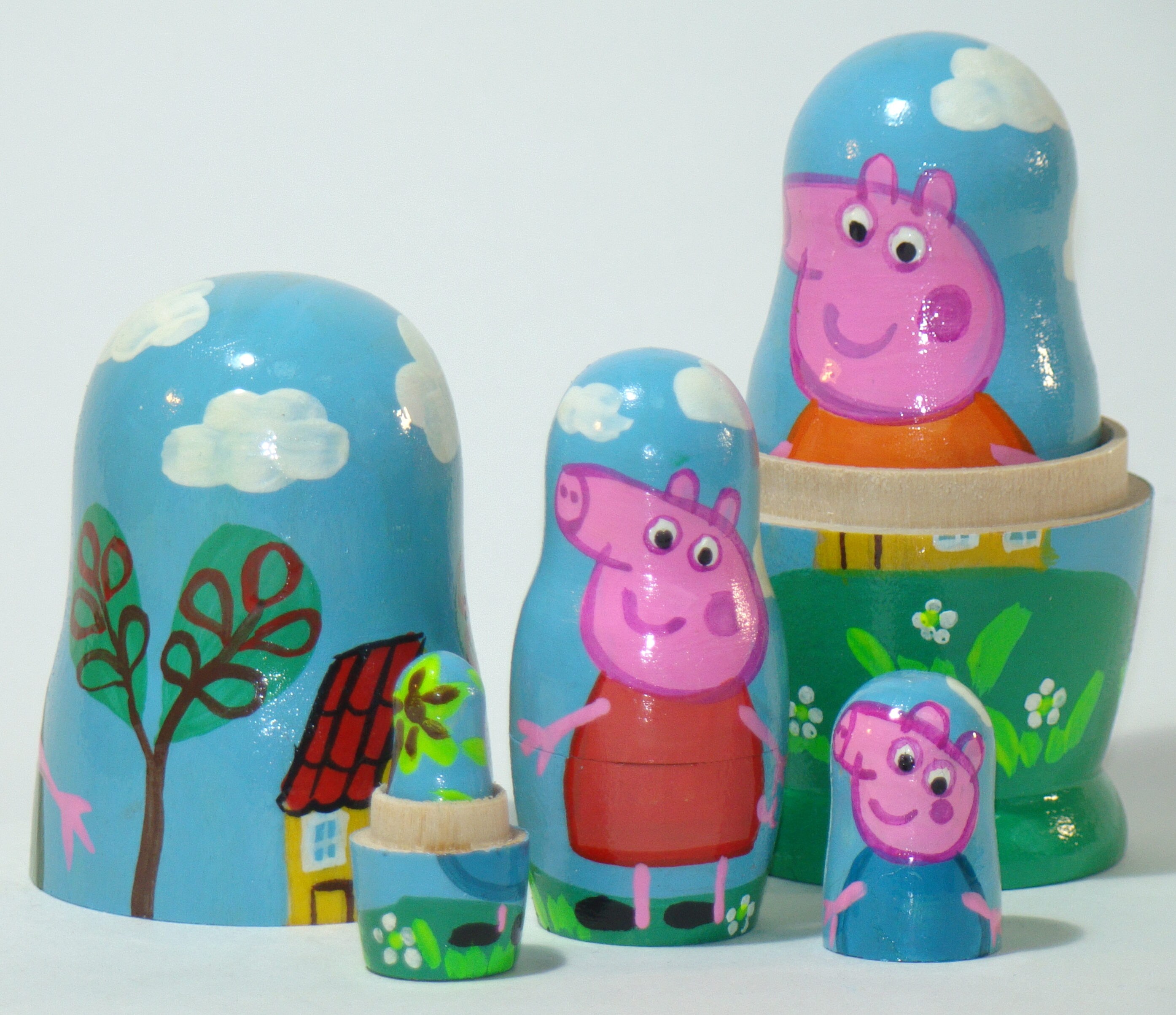 Peppa Pig nesting doll Peppa Family doll funny toy gift for Etsy