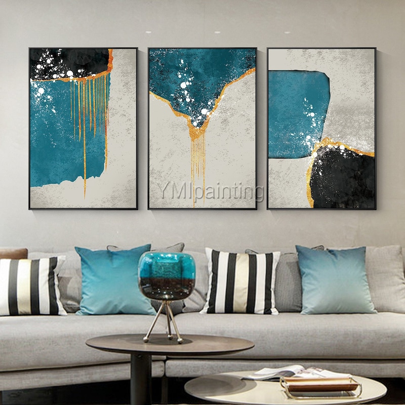 Acrylic 3 Piece Abstract Paintings - Etsy