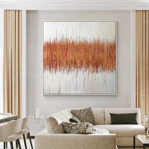 Abstract Art Orange Red Modern Art paintings on canvas Large wall art Framed Wall Art Acrylic Painting/Minimalist wall art Ymipainting