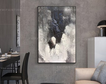 Mountain Abstract Painting: Heavy Texture Acrylic Palette Knife Art