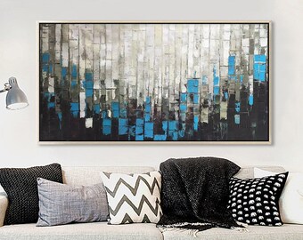 Abstract painting acrylic paintings on canvas art blue Painting Wall Art Pictures Home Decor framed wall art