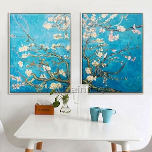 Van Gogh 2 pieces painting Canvas flower oil painting Hand painted reproduction of Wall art wall Pictures home caudros decoration