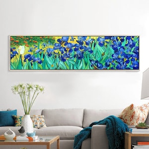 Van Gogh Iris Painting: Impressionist Floral Oil Painting on Canvas