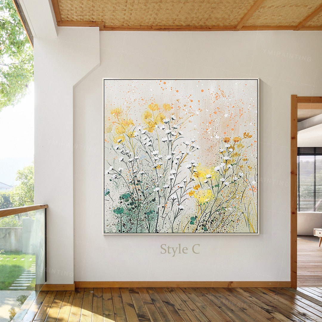 framed-floral-painting-abstract-watercolor-art-on-canvas-etsy