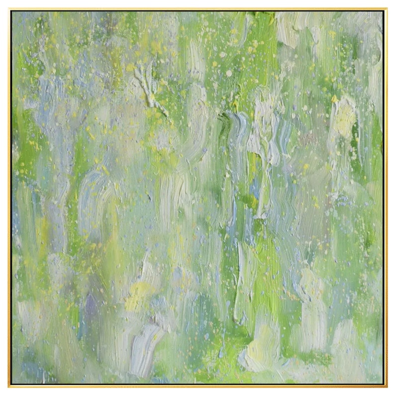 Extra Large Art Teal Green Abstract Art Modern Art Painting Etsy