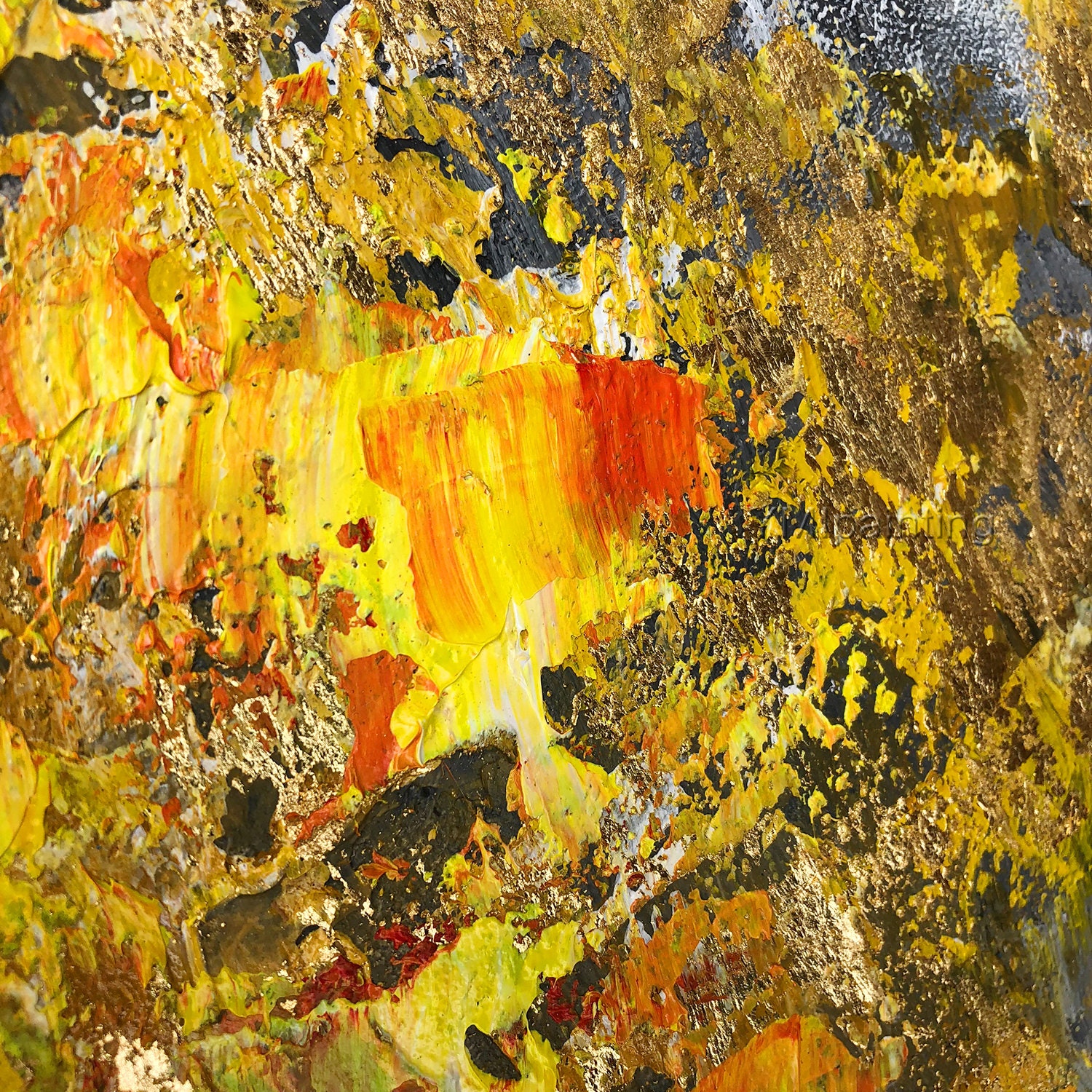 Gold Tree Paintinggold Leaf Original Paintings on Canvas Etsy