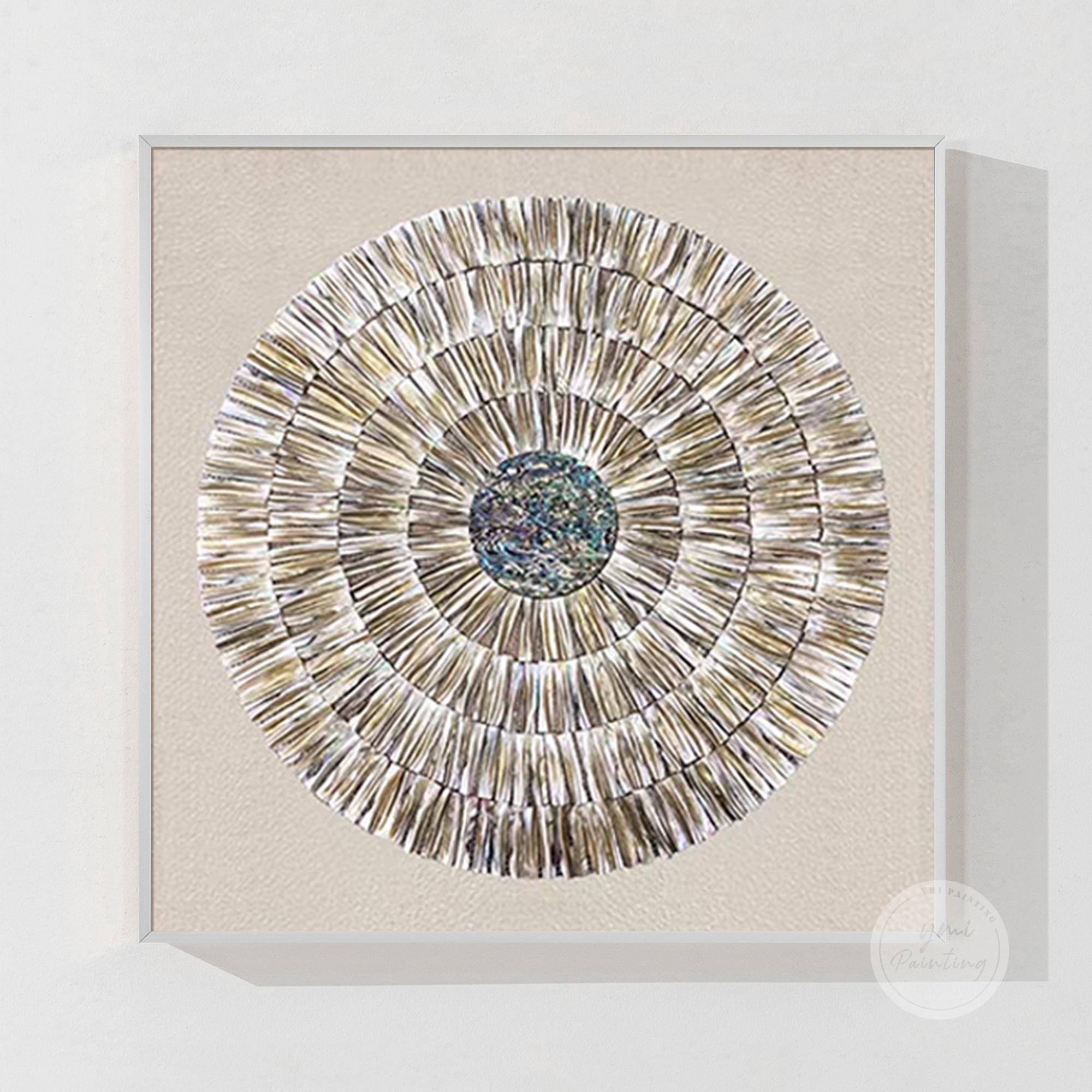 3D Seashell Art: Original Wabi Sabi Oyster Shell Painting - Etsy