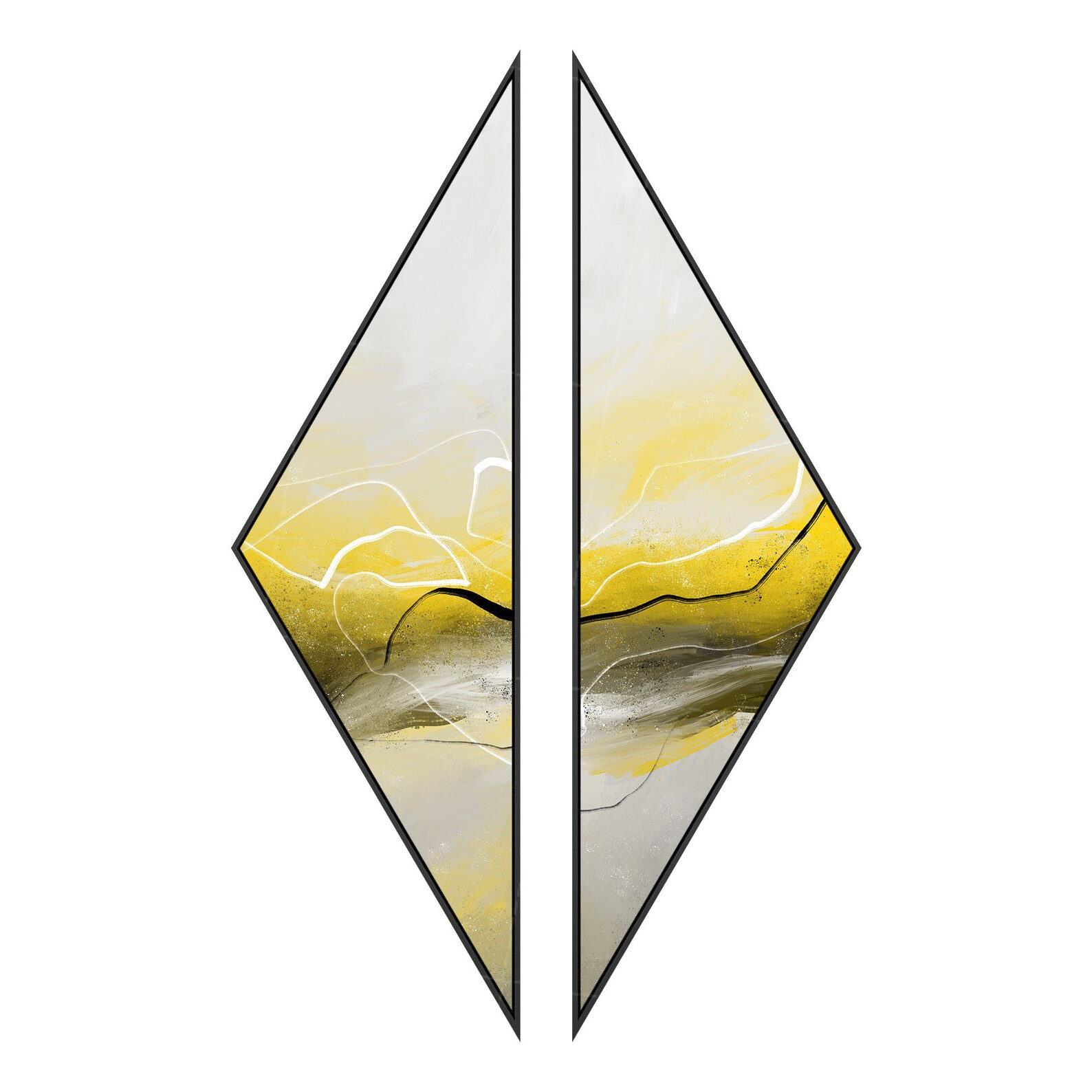 Framed Wall Art Set of 2 Wall Art Abstract Paintings on Canvas Etsy