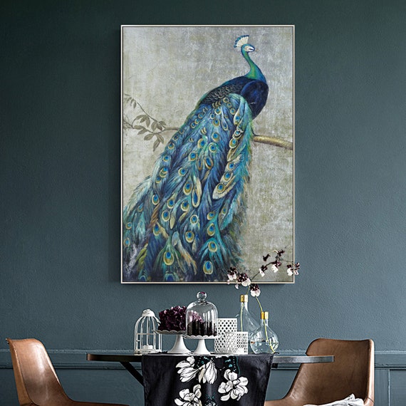 peacock wall art decor pics