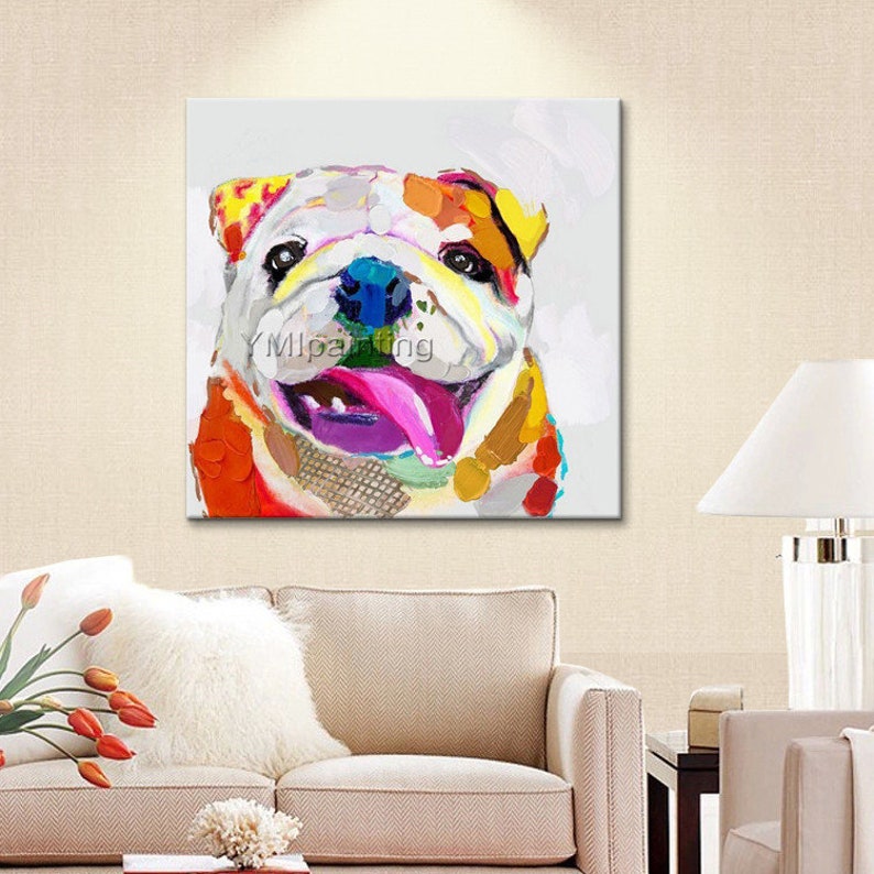 Dog painting On Canvas art abstract painting acrylic painting Etsy