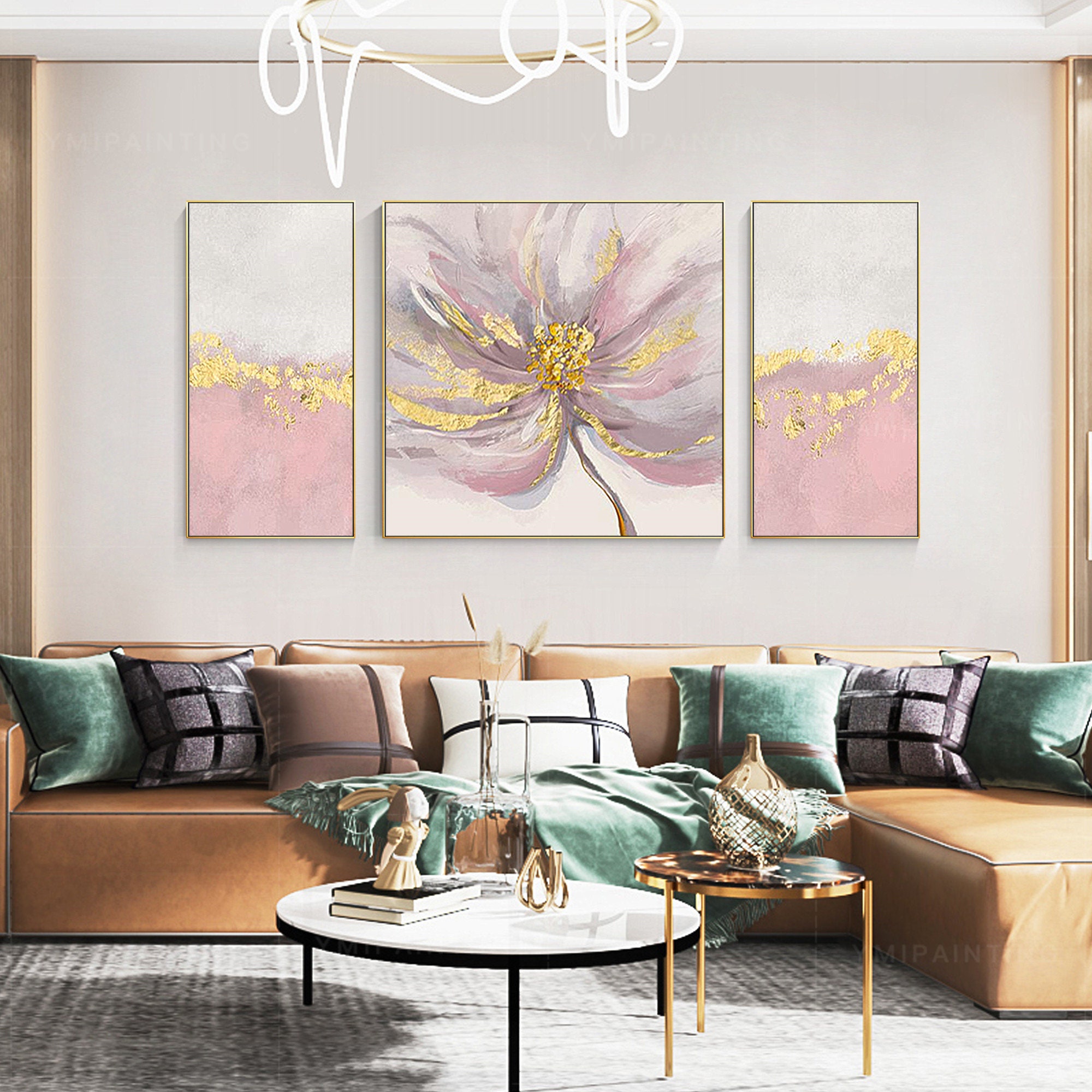 Watercolor flower painting wall decor painting framed wall | Etsy
