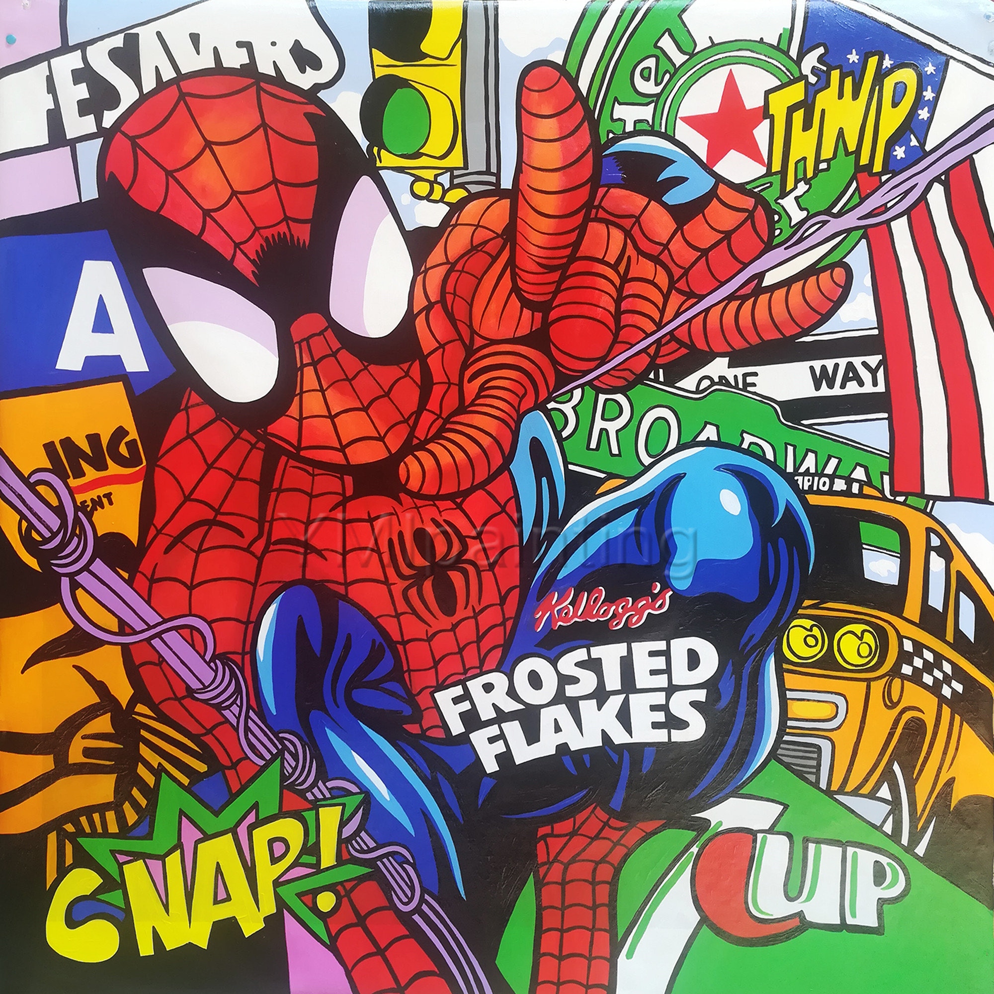 Pop Art Graffiti Art Andy Warhol Abstract Paintings on Canvas Etsy