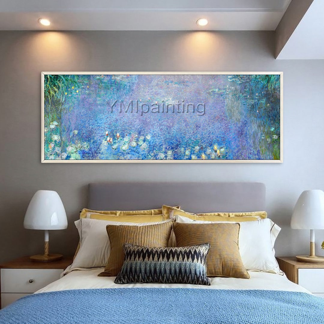Claude Monet Water Lilies Oil Painting: Large Floral Canvas Art - Etsy