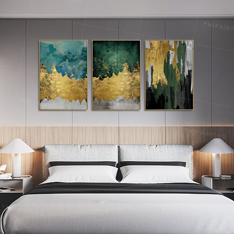 3 Piece Wall Art Abstract Canvas Framed Painting …