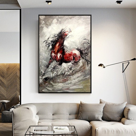 Original Horse Painting Abstract Animal Acrylic Painting - Etsy Original Horse Painting Abstract Animal Acrylic Painting - Etsy
