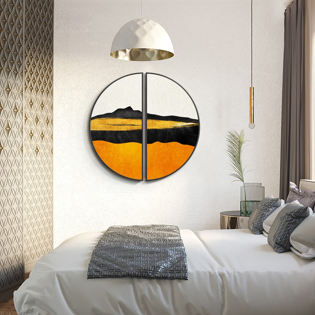 手書き油絵 ゴールドマウンテン 額付 絵画 インテリア ☆特大秀作