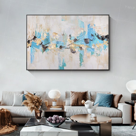 Framed Wall Art Abstract Acrylic Paintings on Canvas Art Heavy Etsy