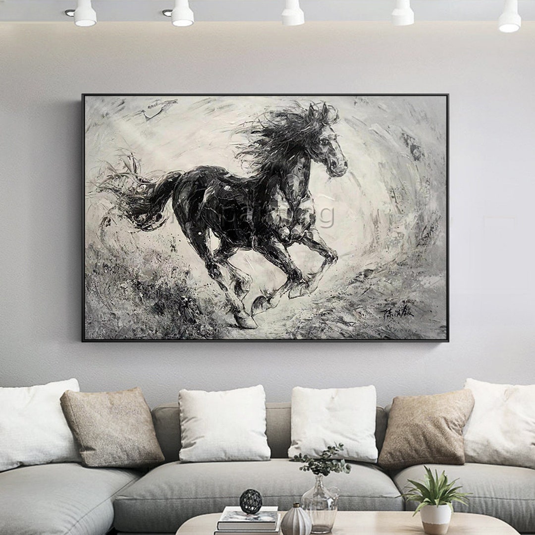 Original Horse Abstract Animal Painting Acrylic Painting on - Etsy
