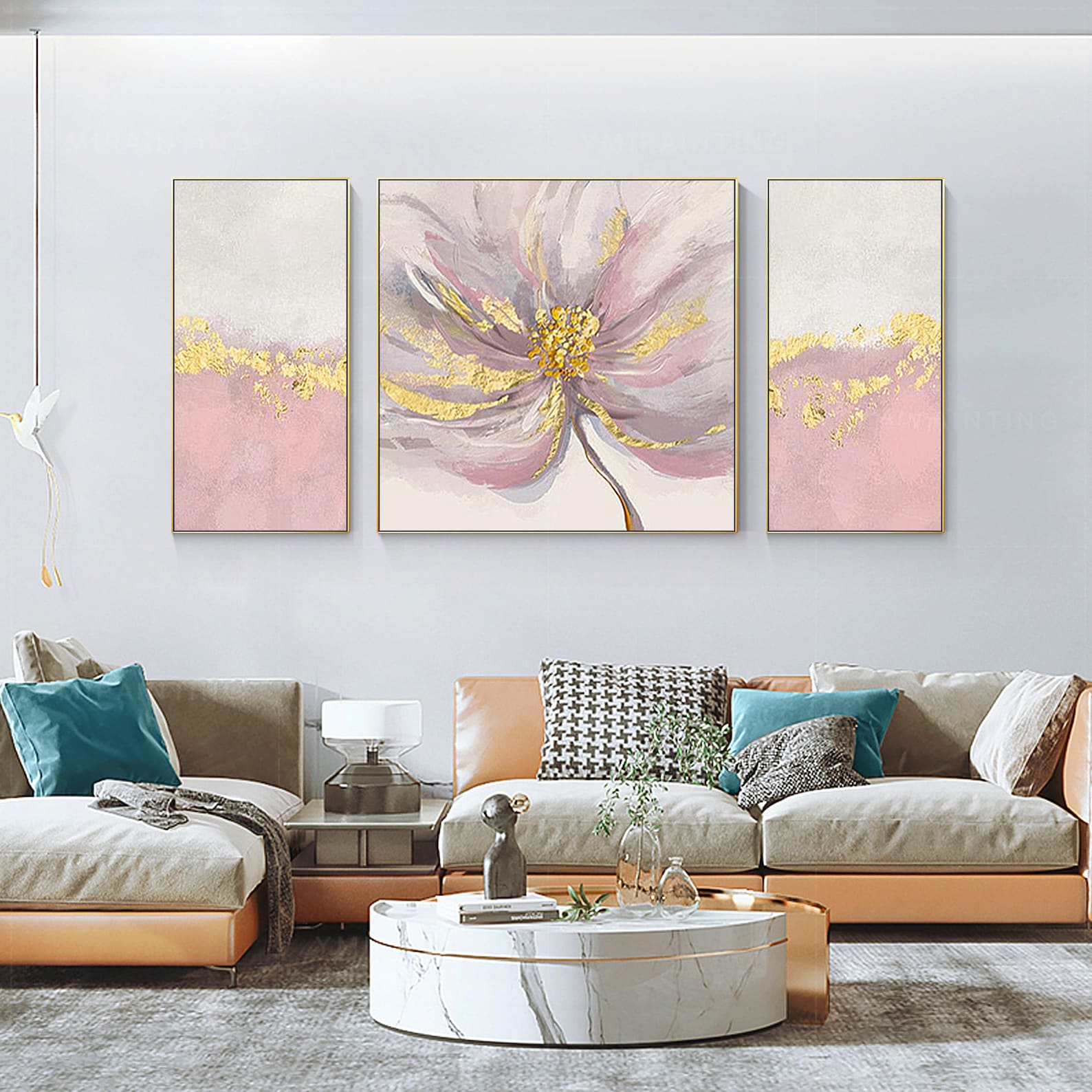 Watercolor flower painting wall decor painting framed wall | Etsy