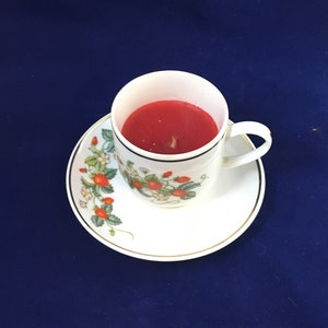 Avon Strawberry Porcelain Demi-Cup Vintage 1978