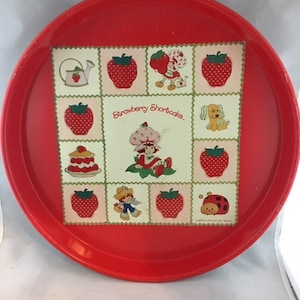 Strawberry Shortcake Vintage Round Metal Tray