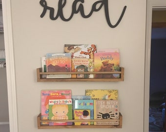 wall mounted bookshelf for nursery