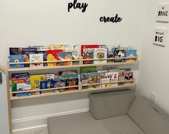 Playroom Shelves Kids Bookshelf Shelves For Kids Baby Shower Gift for Kids Shelf Playroom Organization Toy Shelf For Toys Playroom Shelf