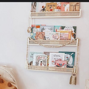 Rattan Shelf Rattan Decor Nursery Decor Boho Nursery Rattan Nursery Boho Nursery Rattan Furniture Chic Nursery Boho Chic Decor Neutral