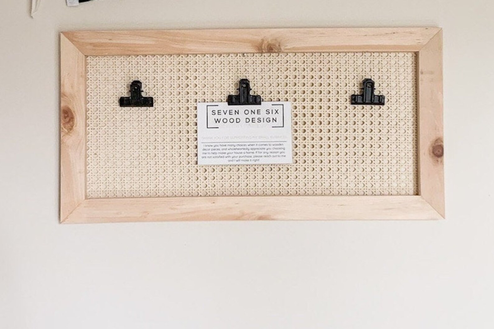 Rattan Memo Board Boho Memo Board Bulletin Board Message Etsy