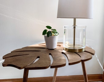 Leaf Table Monstera Table Leaf Coffee Table Plant Coffee Table Plant Art End Table Plant Gift Plant Lover Gift Plant Table Plant Display