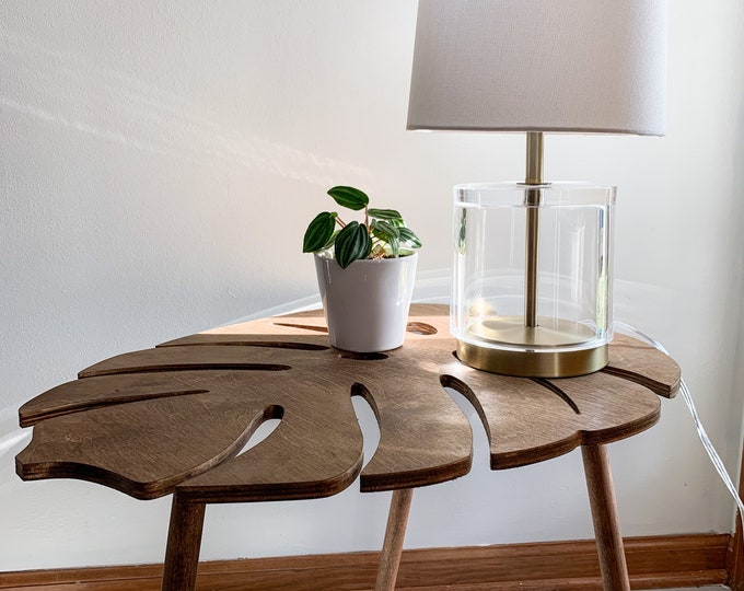 Monstera Leaf Table, Plant Table, Side Table , Coffee Table , Plant Gift, Monstera, End Table