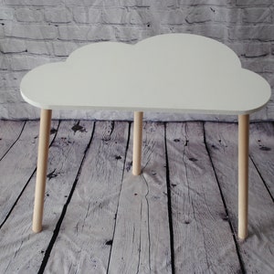 Cloud Table Wooden Cloud Table Nursery Table Cloud Decor Kids