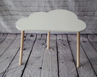 Cloud Table Wooden Cloud Table Nursery Table Cloud Decor Kids Furniture Children Furniture Baby Furniture Nursery Decor Gender Neutral Decor