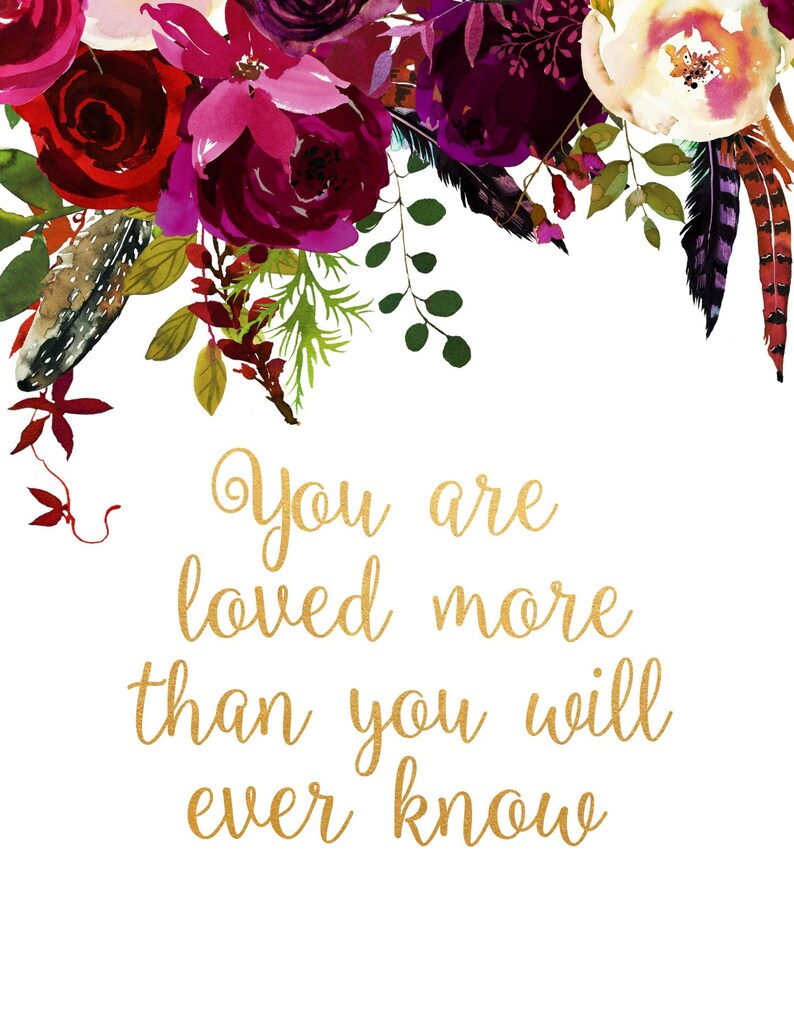 Love Quotes You Are Loved More Bible Verse Printable Etsy