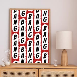 Arte de pared imprimible con espaguetis Bang Bang: impresión de Beyoncé Cowboy Carter, impresión lírica del oeste, decoración con estética vaquera, descarga digital country